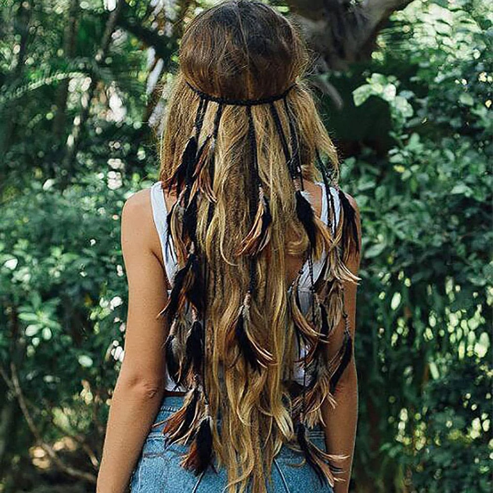 Hippie Chic Accessoire für Damen mit bunten Ornamenten und Pailletten
