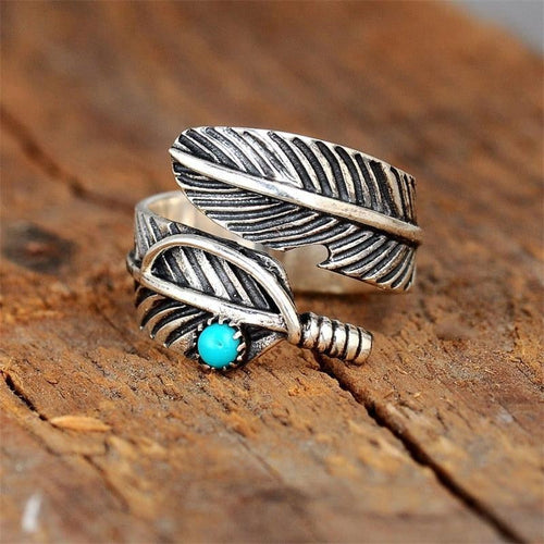 Boho Ring Verstellbar · Türkis