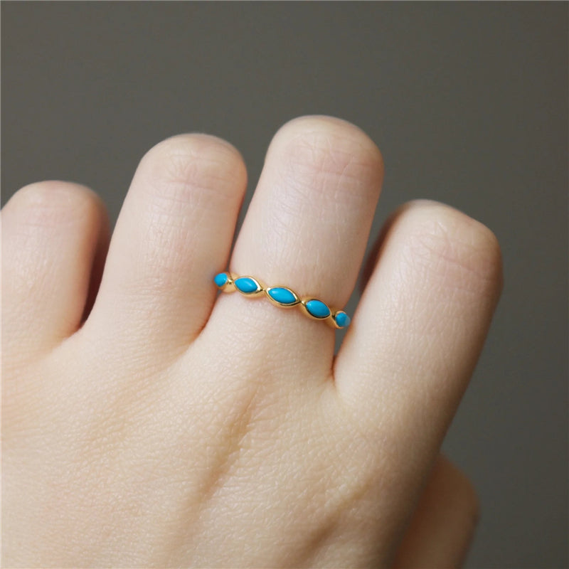 Anillo Hippie Fino · Plata y Cuentas
