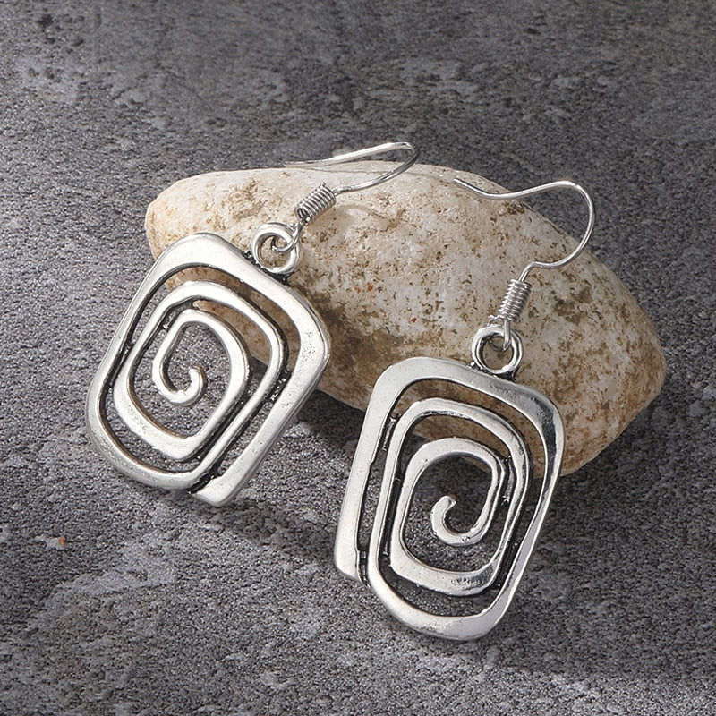 Hippie Ring Earrings, Scandinavian Style