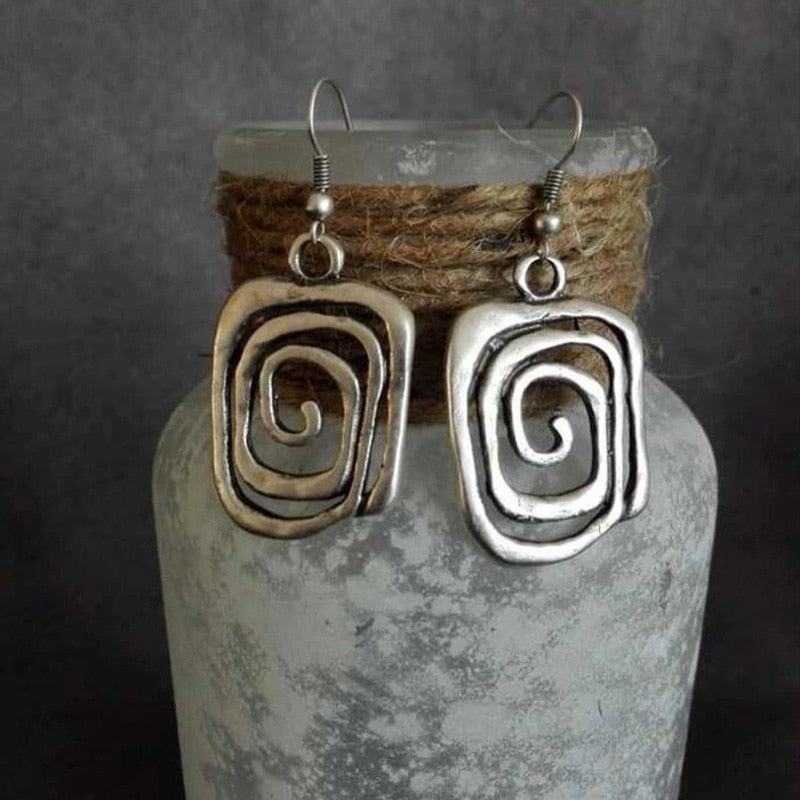 Hippie Ring Earrings, Scandinavian Style