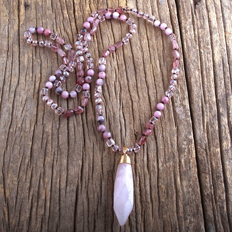 Hippie Crystal Necklace, Hippie Necklaces