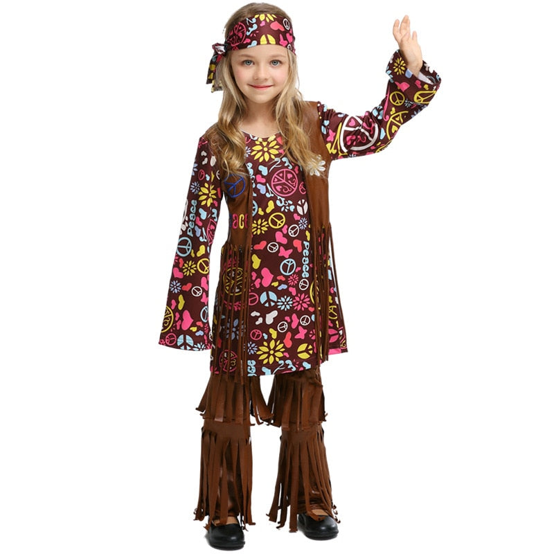 Disfraz Hippie Niña – Flecos
