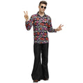 Hippie kostuum voor koppels, disco met bloemen, jaren 70