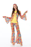 Psykedelisk disko hippie kostume til par