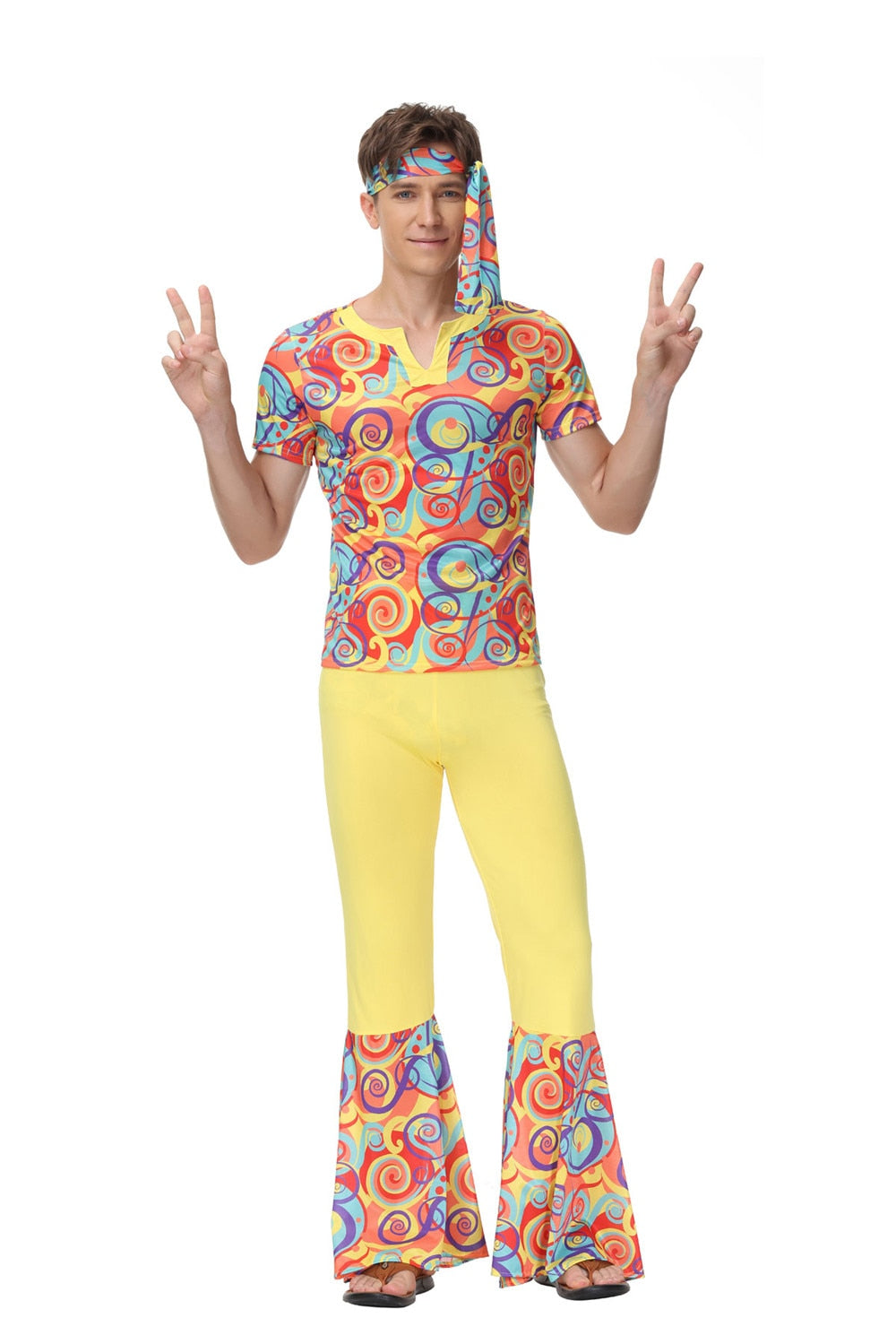Couples Psychedelic Disco Hippie Costume