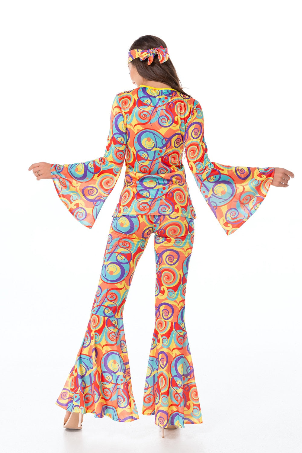 Womens Plus Size Psychedelic Hippie Costume