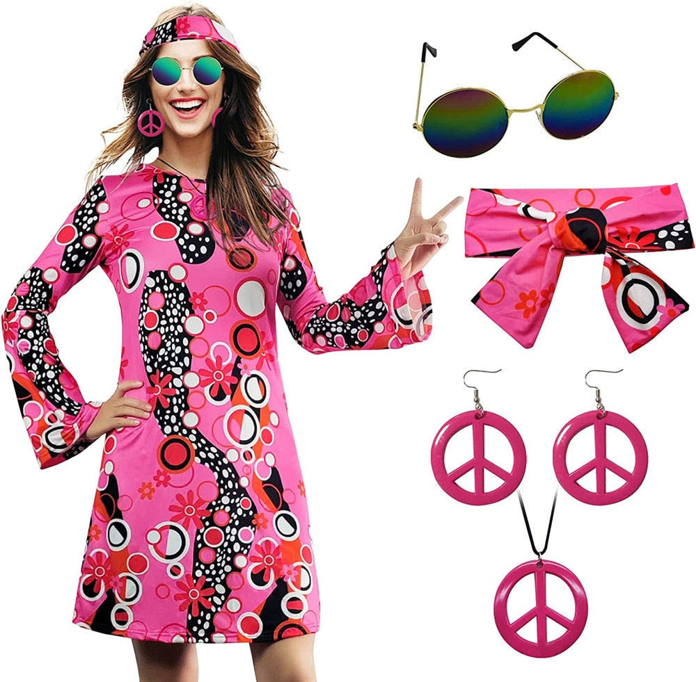 Women's Hippie Costume – Groovy Dress & Accessories