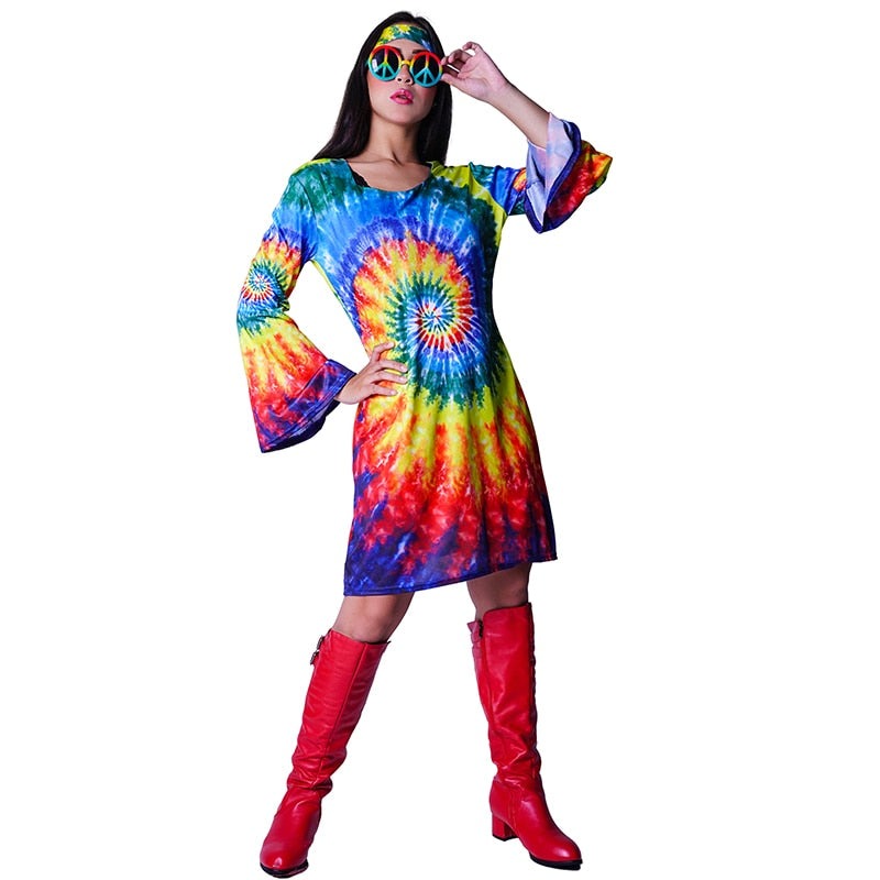 Naisten hippiasu – tie dye ja levenevät hihat