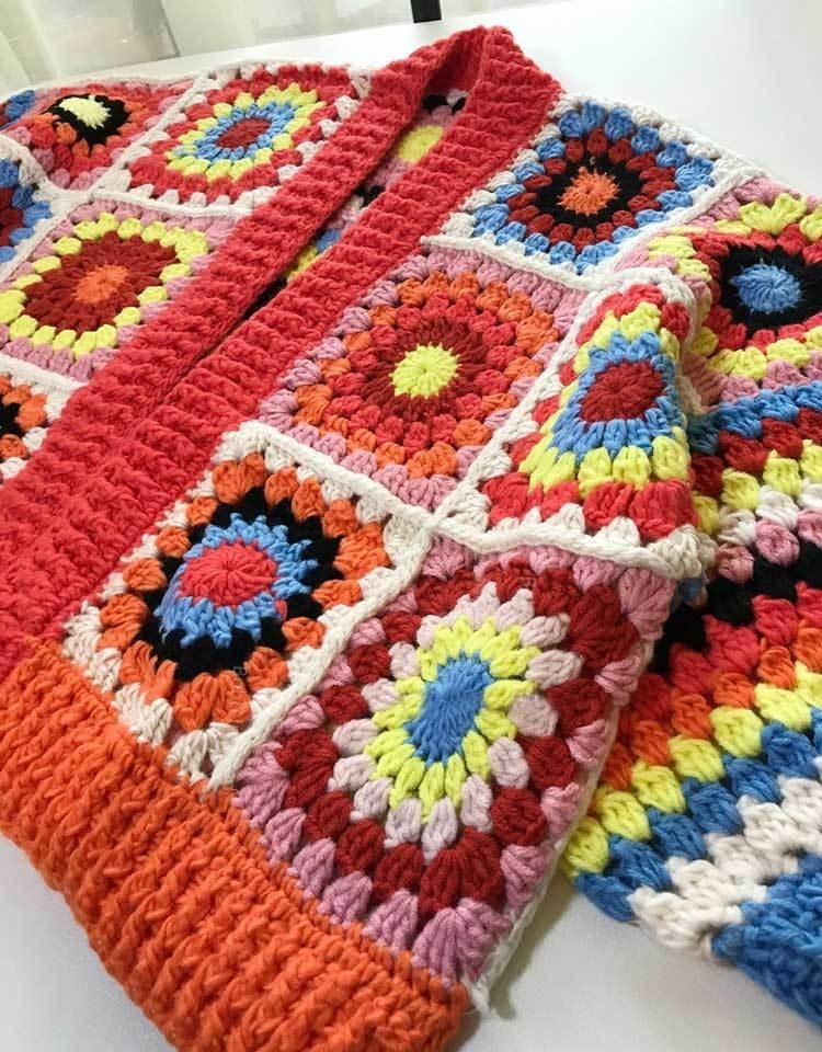 Chaleco Boho de Crochet Floral