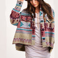 Women's bohemian hippie vest with long sleeves