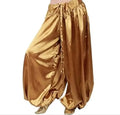 Gouden harembroek met een zachte, comfortabele val