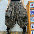 Leopard print harem pants with a relaxed boho cut