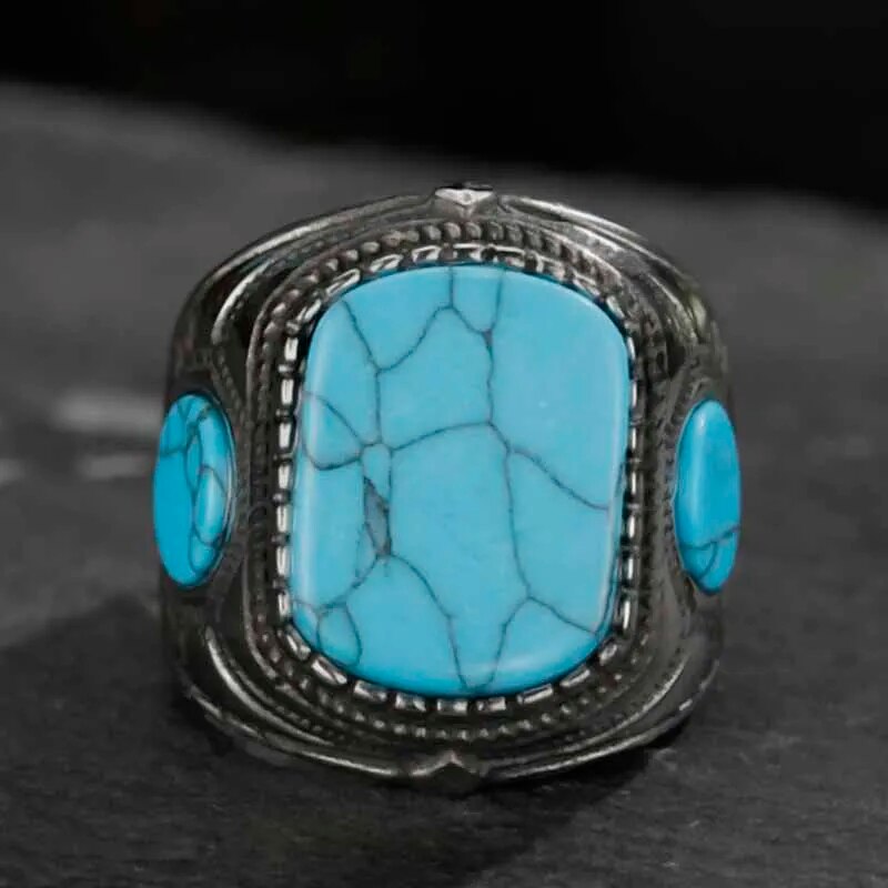 Southwestern Turquoise Hippie Ring