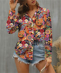 Psychedelische boho top voor dames in gedurfde, eigenzinnige kleuren