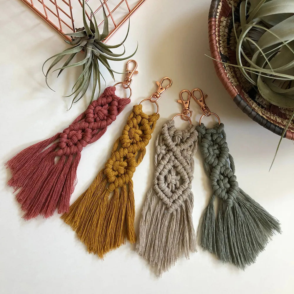 Mens Macrame Keychain