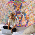 Hippie wandkleed met olifanten