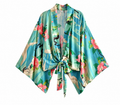 Boho Kimono – Short Cropped, Botanical Print