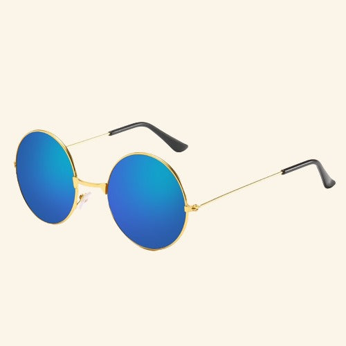 Runde Hippie Sonnenbrille Vintage · Kräftige Farben