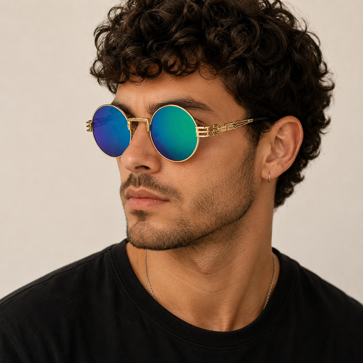 Mens Round Hippie Sunglasses · 70s Rock Style