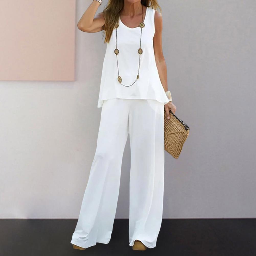 White wide leg boho pants for women in silky fabric