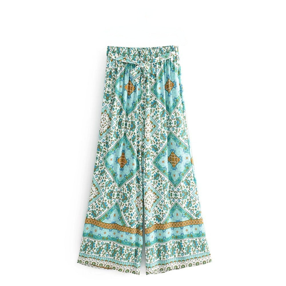 Lightweight Wide Leg Boho Pants