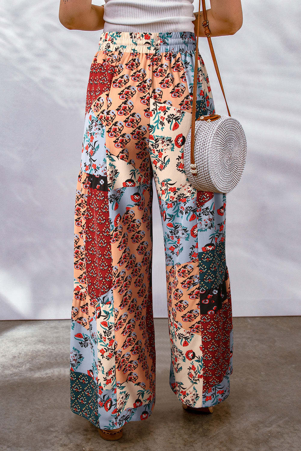 Colorful Wide Leg Boho Pants