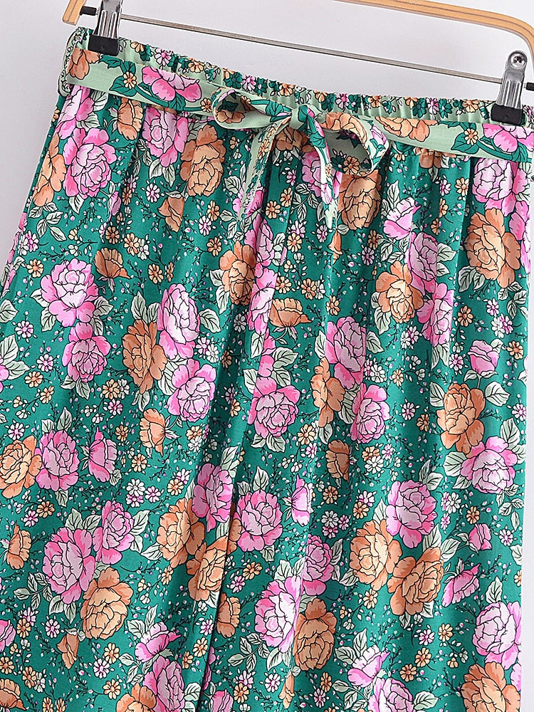 Wide Leg Boho Pants, Hippie Style