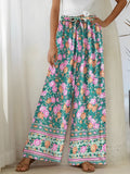 Wide leg boho pants with a flowing hippie cut