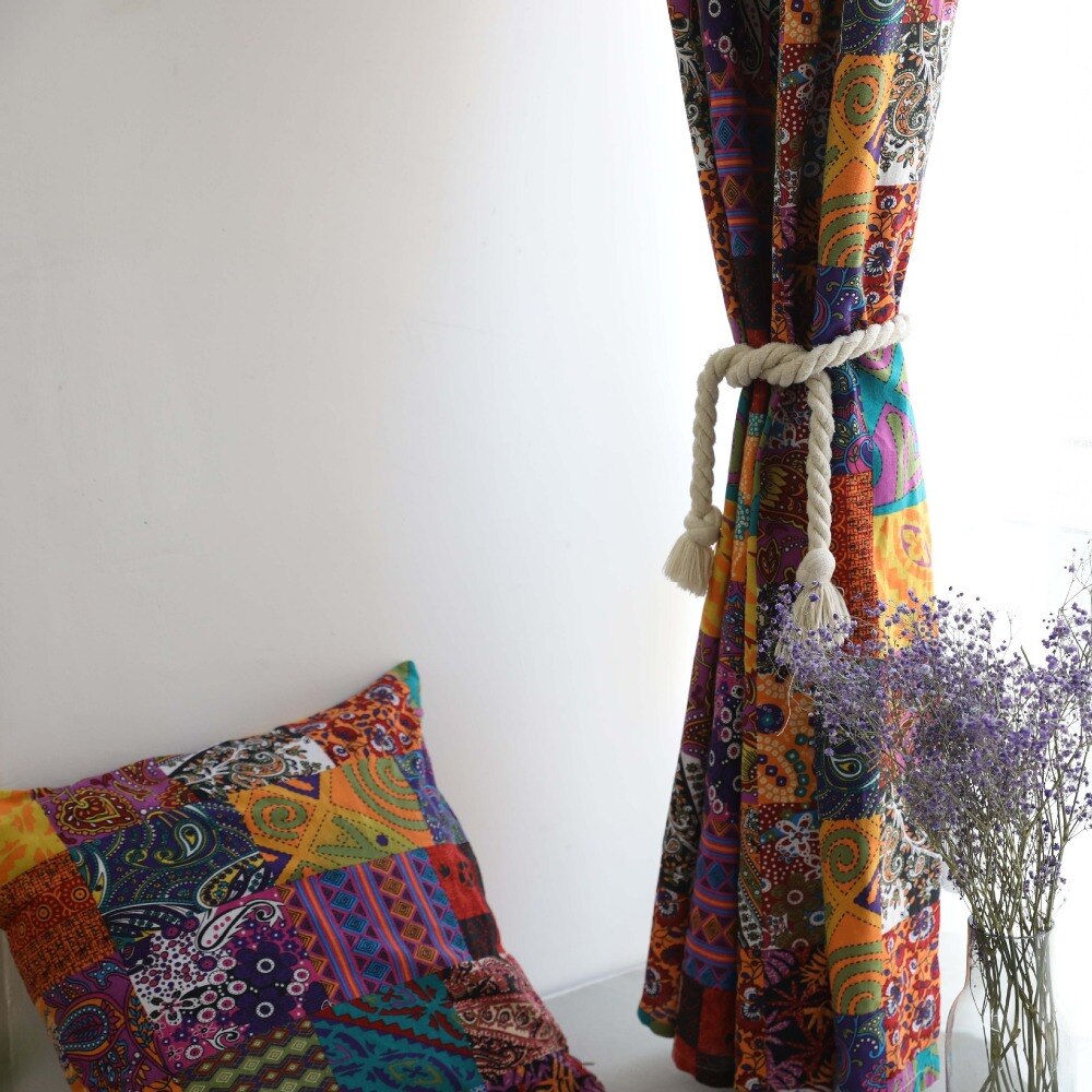 Boho Curtains – Multicolor Patchwork