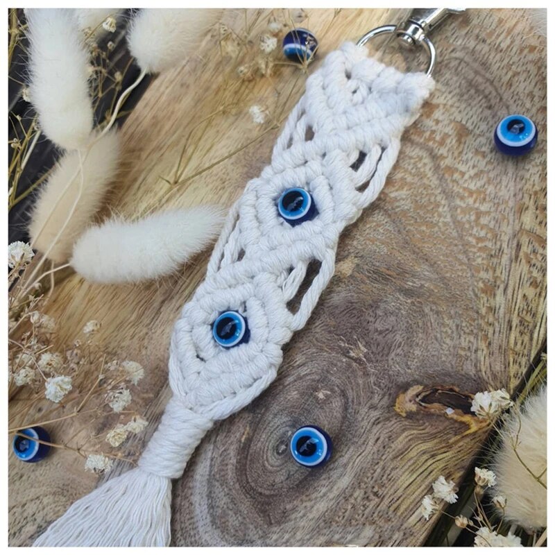 Beaded Macrame Keychain