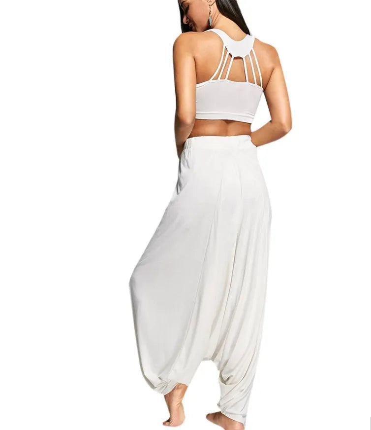 White Harem Pants