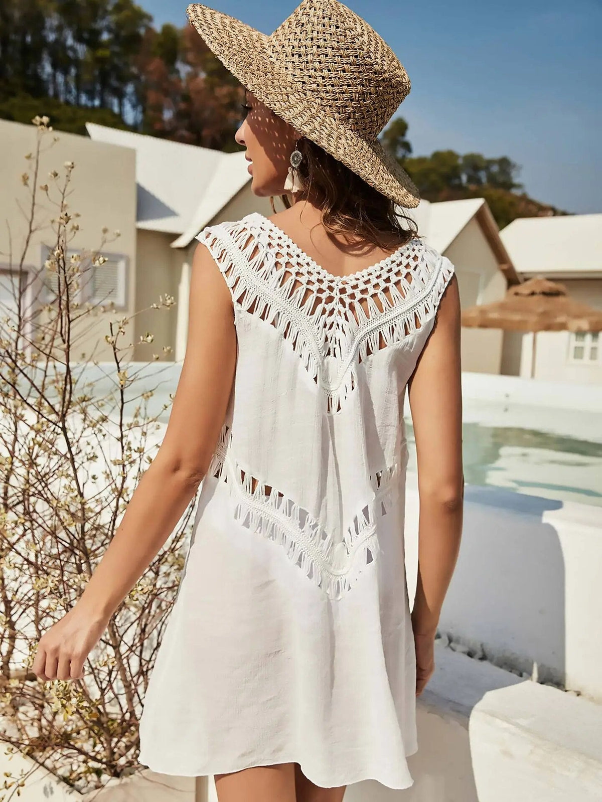 White Swimsuit Cover Up