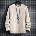 Jersey hippie boho de punto blanco para mujer