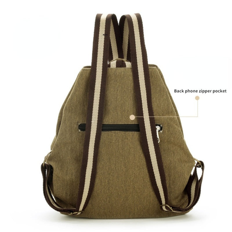 Hippie Rucksacktasche, bestickter Boho-Besatz