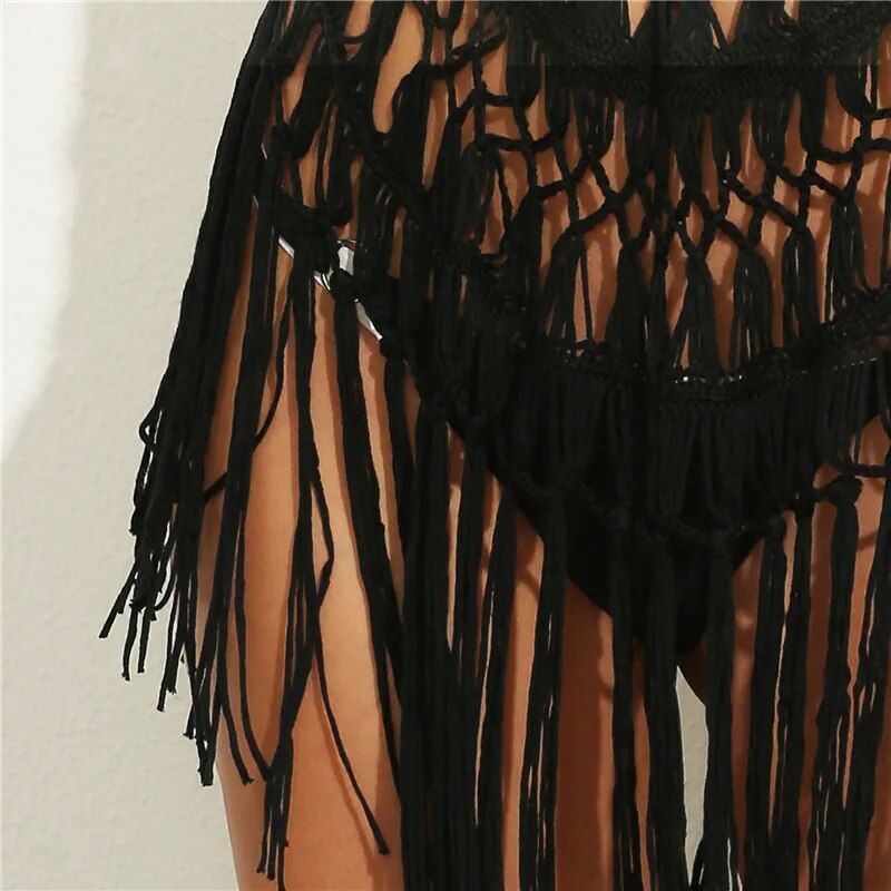 Black Cotton Swimsuit Cover Up
