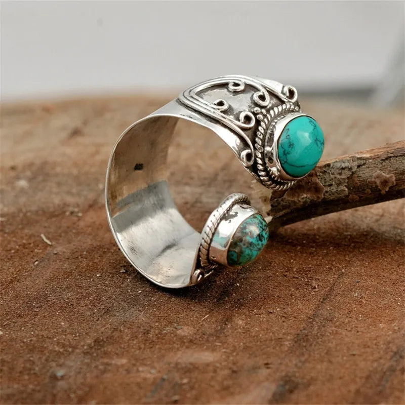 Vintage Turquoise Hippie Ring