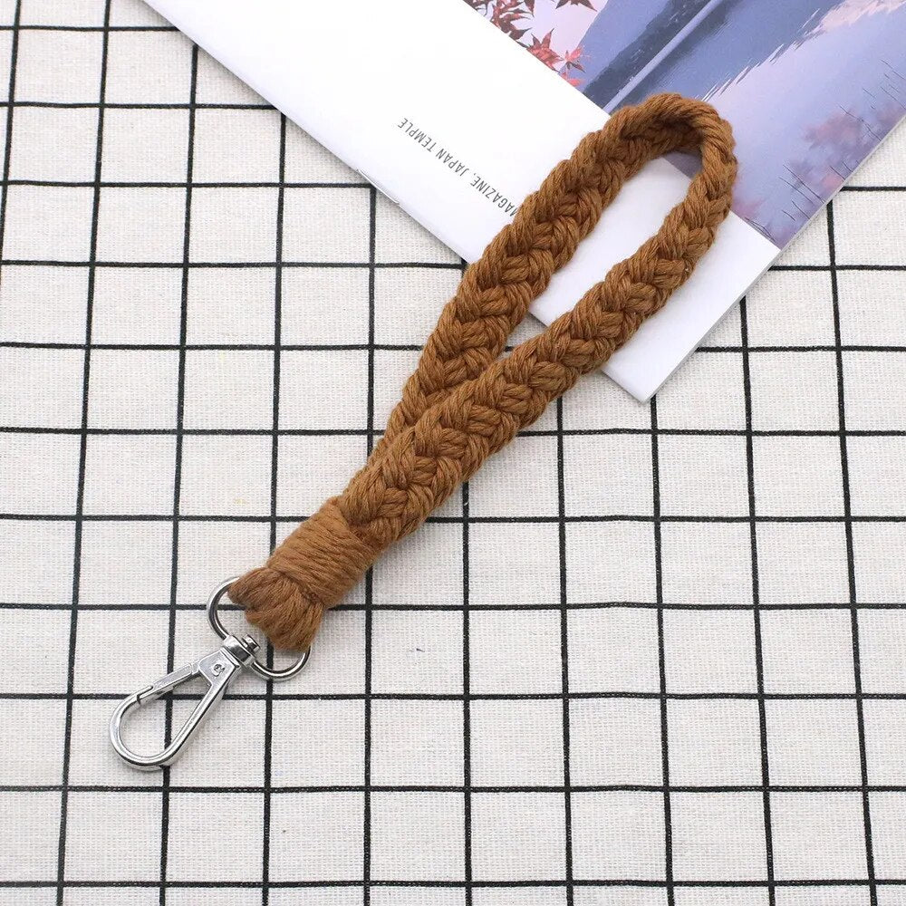 Contents of the DIY macrame keychain craft kit