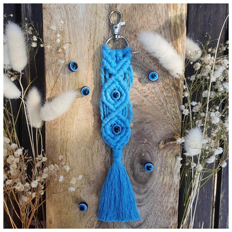 Beaded Macrame Keychain