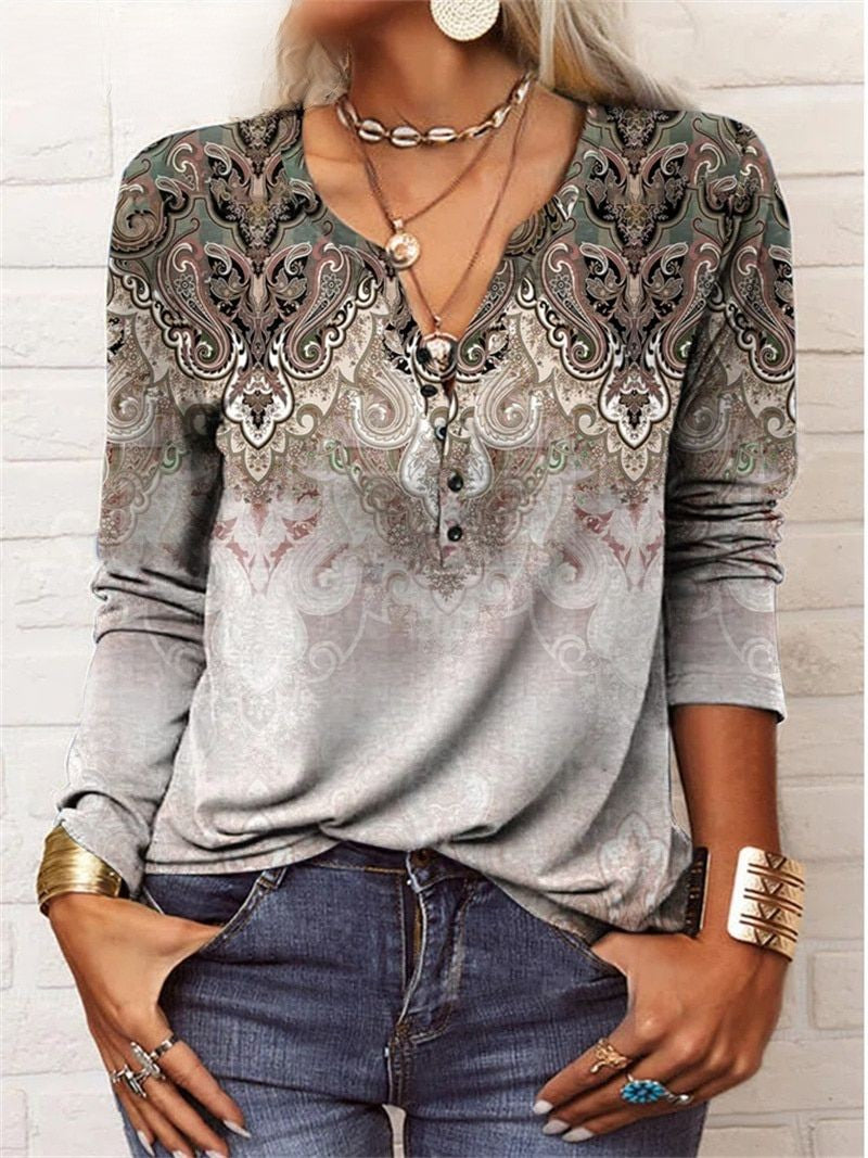 Hippie T-shirt met kleurrijke print