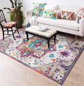 Boho Teppich mit Hippie-Chic-Muster von oben gesehen