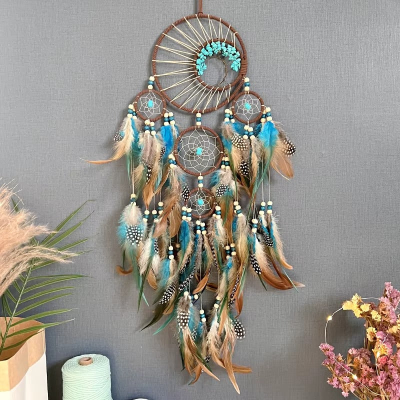 Tree of Life Boho Dream Catcher · Turquoise