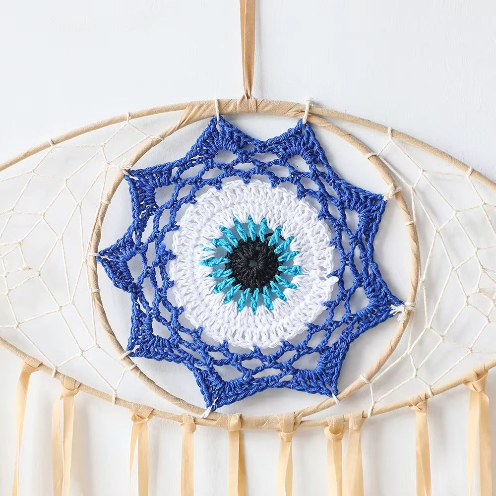 Evil Eye Macrame Boho Dream Catcher