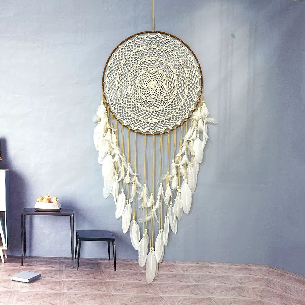 Giant Feather Boho Dream Catcher · 47 in