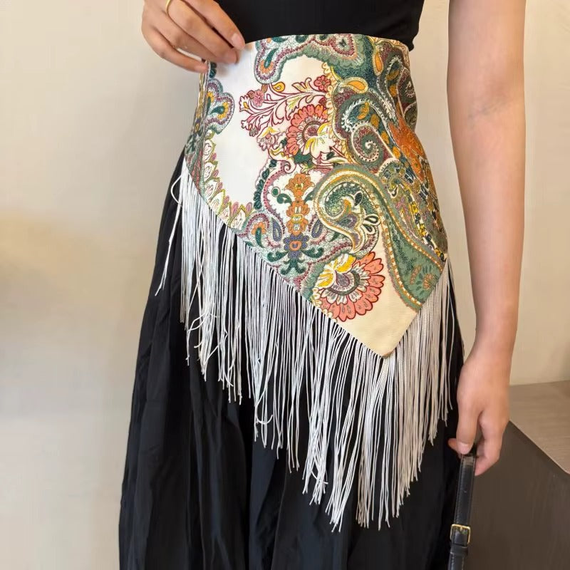 Fringed Corset Hippie Belt