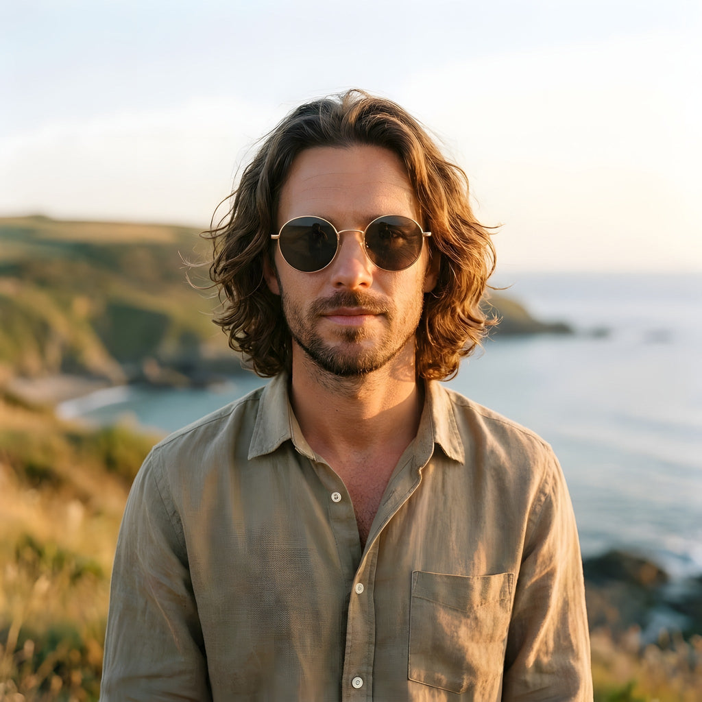 Retro Round Hippie Sunglasses · Tinted Lenses