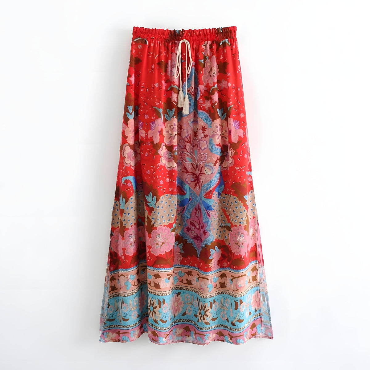 Boho Nederdel – Lang Chic 70'er Blomsterprint
