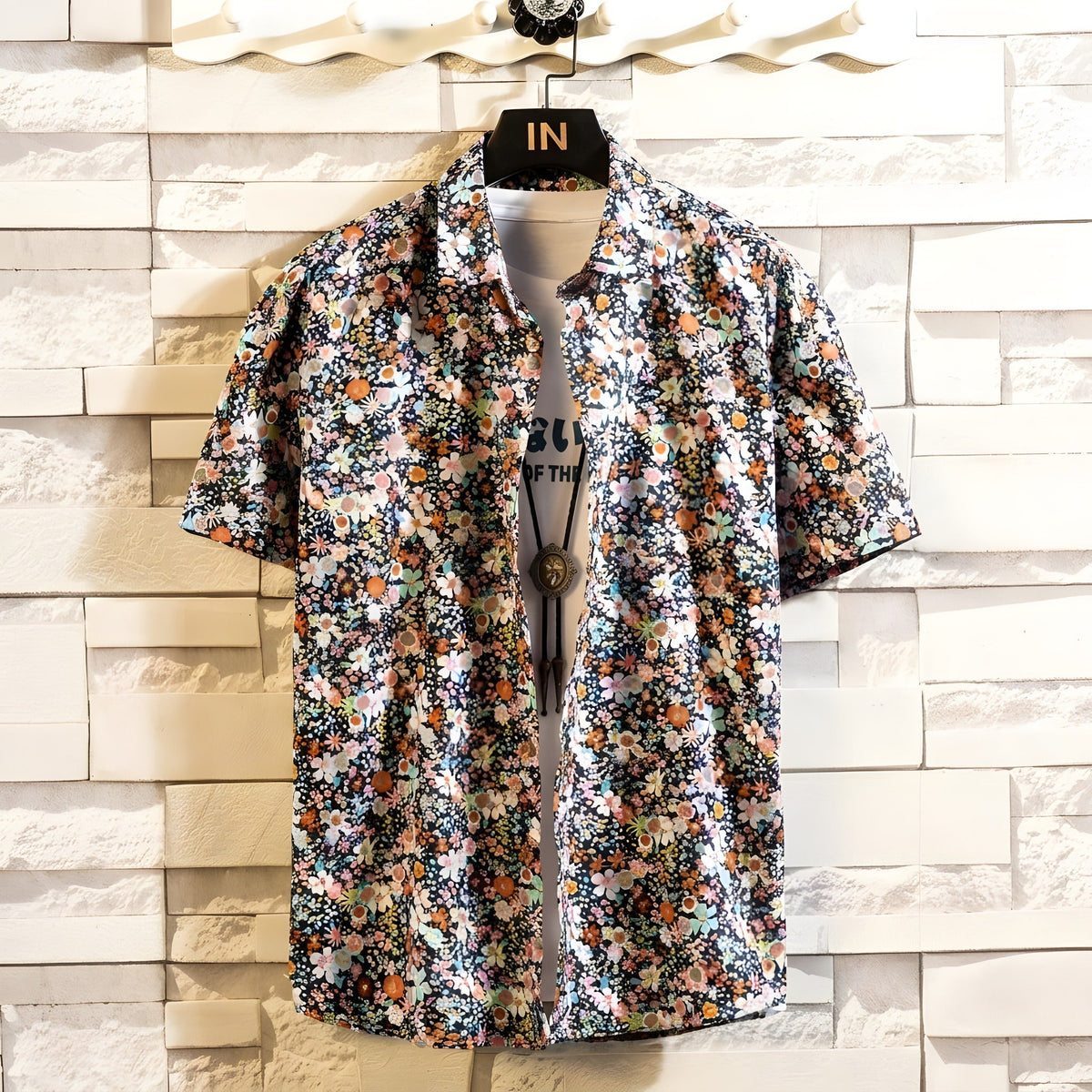 Men's Hippie Shirt – 60s Floral Print