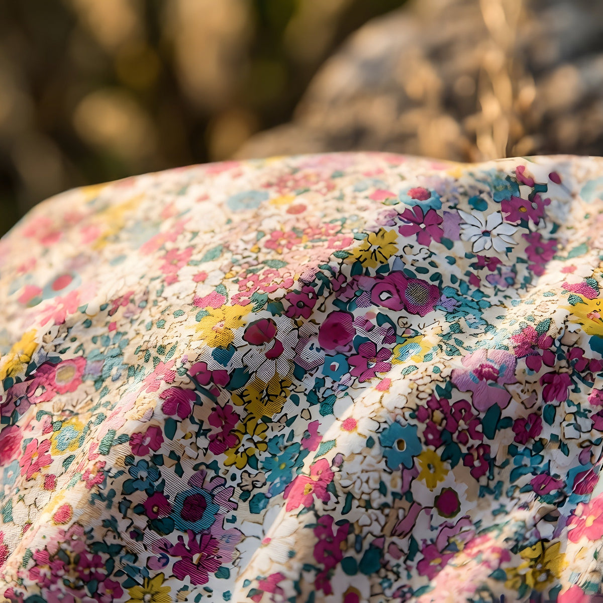 Herren Hippie Hemd – Blumenprint im 60er-Jahre-Stil