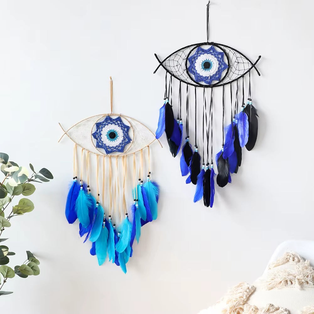 Evil Eye Macrame Boho Dream Catcher